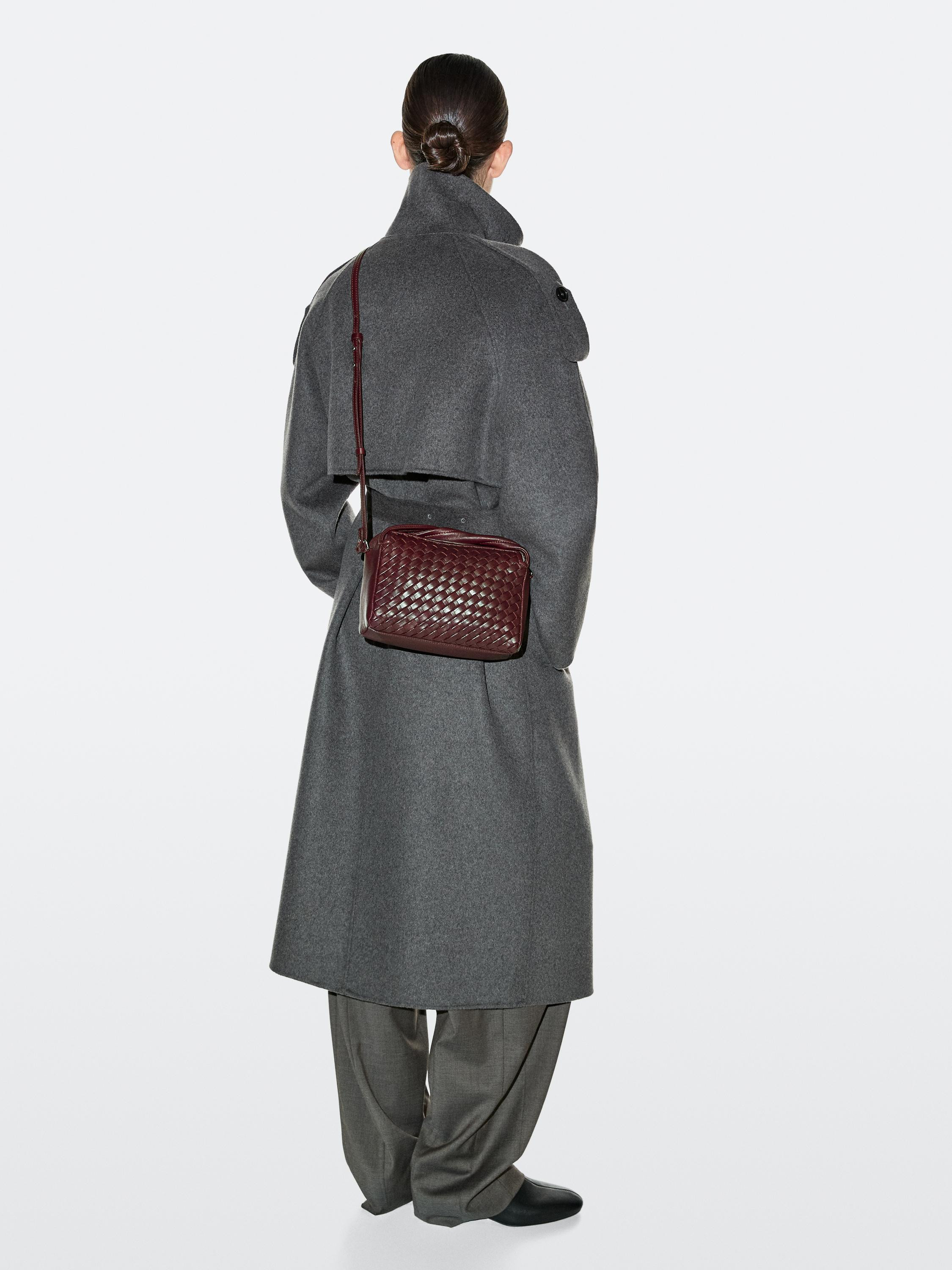 Nappa leather braided mini bag | Massimo Dutti UK