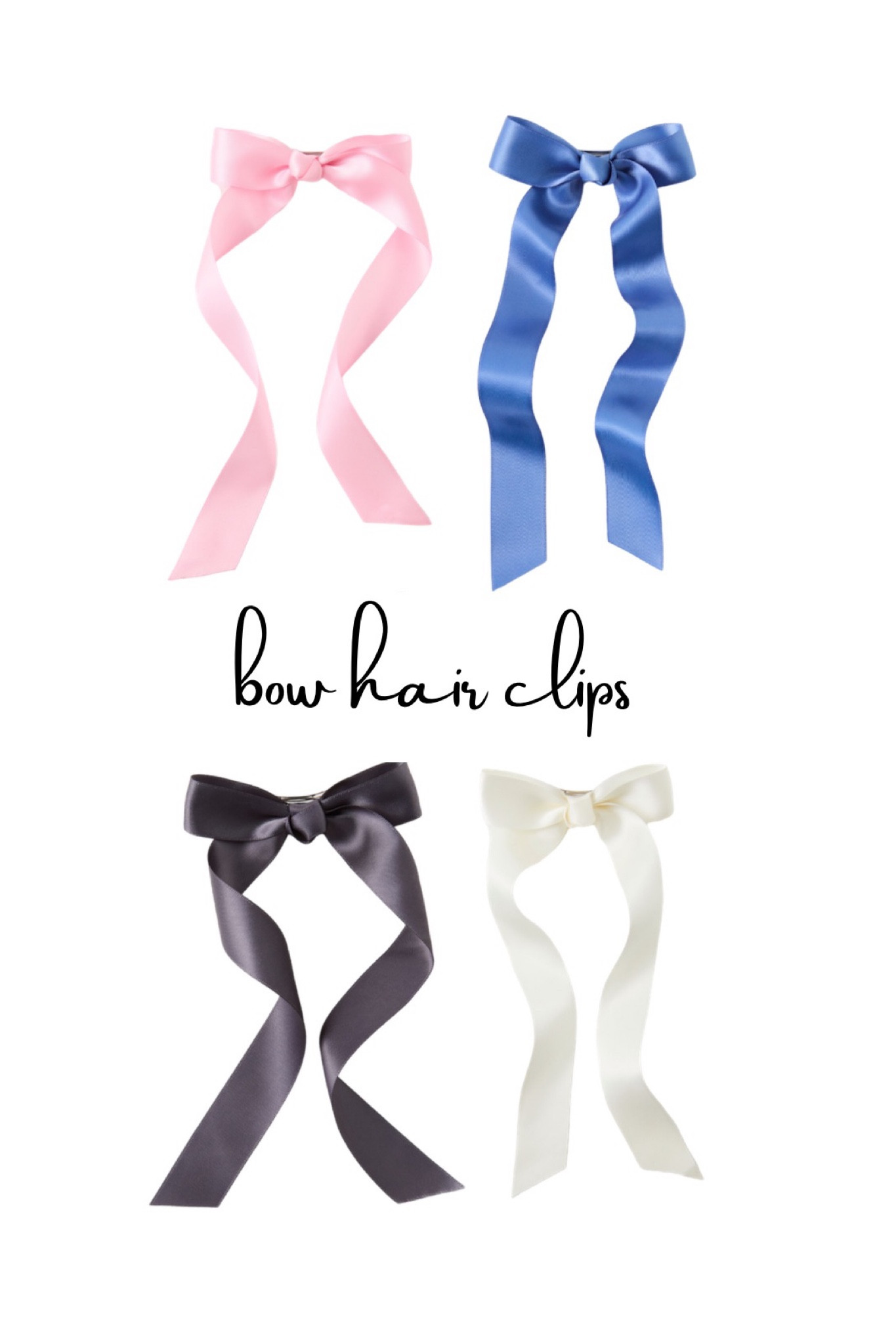 Cutest bow hair clips in every color🎀