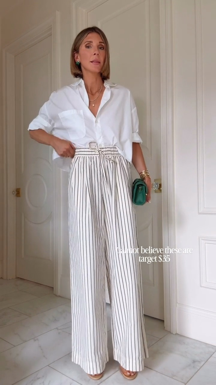 Love these stripe target pants under $35- wearing size xs