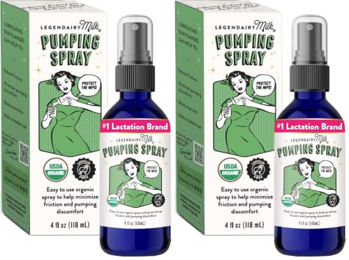 Legendairy Milk Pumping Spray 4 oz., Helps Sore Nipples & Clogged Ducts, Organic Lubricant for Breast Shields and Flanges, Vegan Breast Pump Spray, Natural & Lanolin-Free, Made in USA (Pack of 2) | Amazon (US)