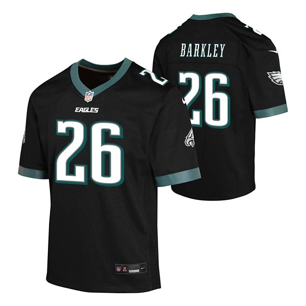 Philadelphia Eagles Saquon Barkley #26 Nike Alternate Kids' Jersey Large Black | Scheels