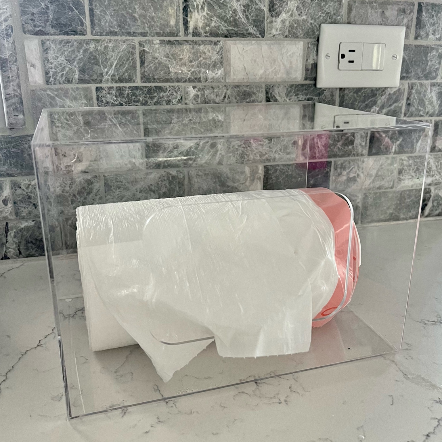 Organize clear containers. Costco size garbage bag container. Garbage bag container. Clear organizer. Under the sink. Bathroom organizing. Kitchen organizing. Kitchen organizer. For the home. Kitchen must haves. 

#LTKhome #LTKFind #LTKunder50