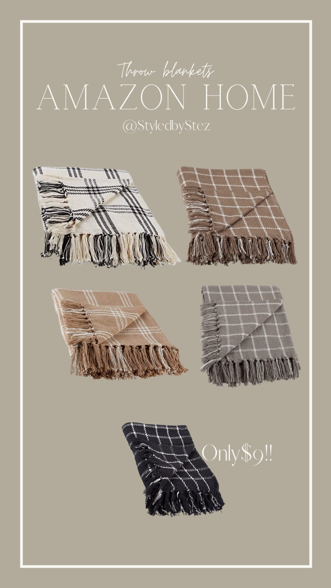 Amazon throw blankets-so many cute color ways for these plaid ones! The black is only$9!! 🤯

#LTKSeasonal #LTKstyletip #LTKhome
