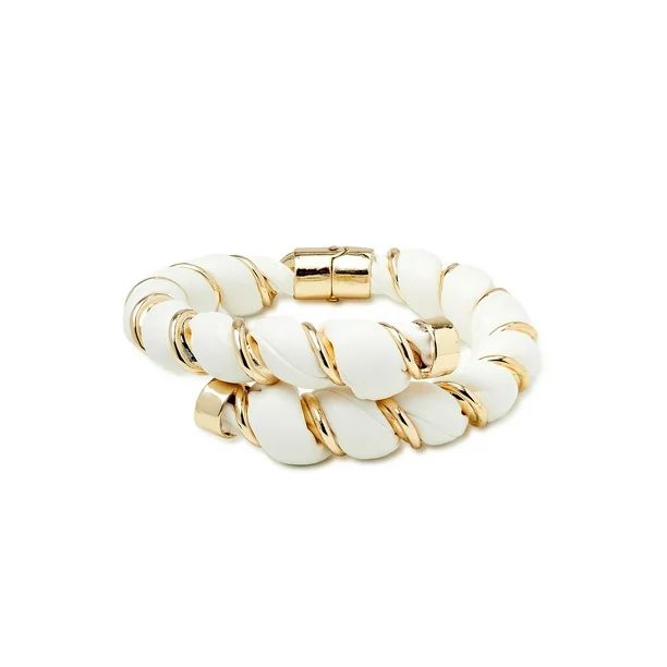 Scoop Women’s Colorful Resin with 14K Gold Flash-Plated Chain Link Bracelet - Walmart.com | Walmart (US)
