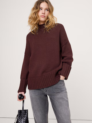 Chunky Cotton Tunic SweaterChunky Cotton Tunic Sweater$150.00Image of 5 stars, 4.17 are filled, 6... | Banana Republic (US)