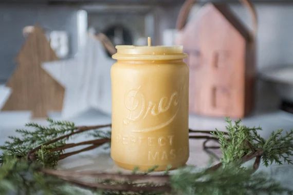 Drey Perfect Mason Jar Beeswax Candles, 1lb | Etsy (US)