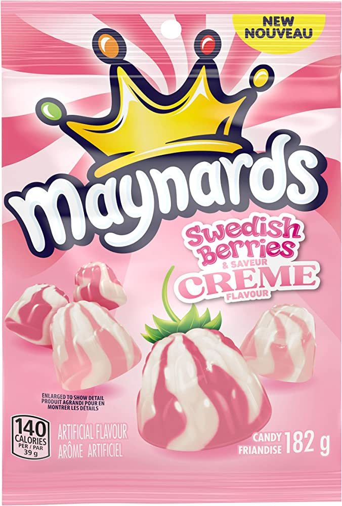 Maynards, Swedish Berries & Crème Candy, Gummy Candy, Bonbon, 182g | Amazon (CA)