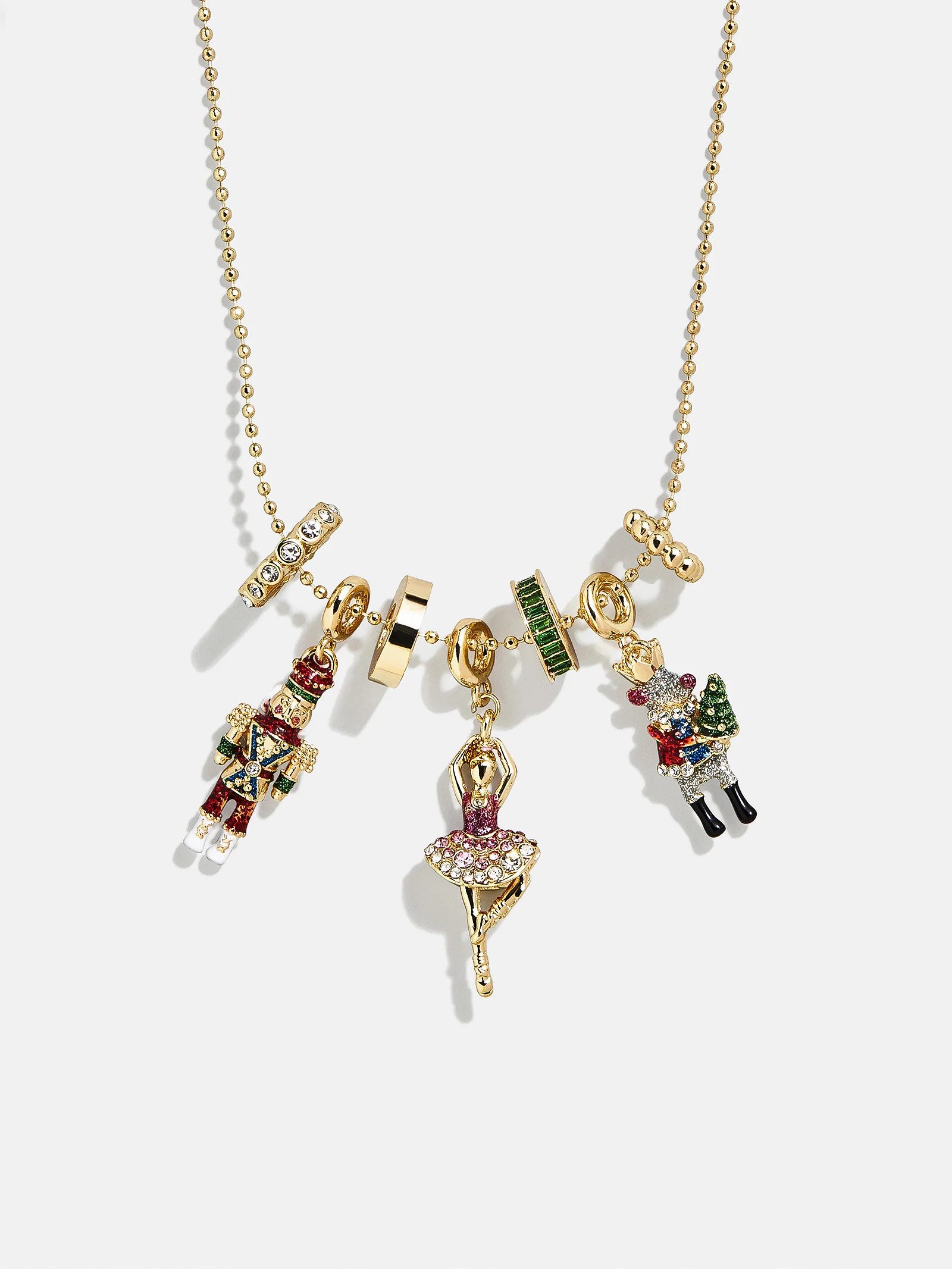 Nutcracker Ballet Christmas Charm Necklace - Nutcracker | BaubleBar