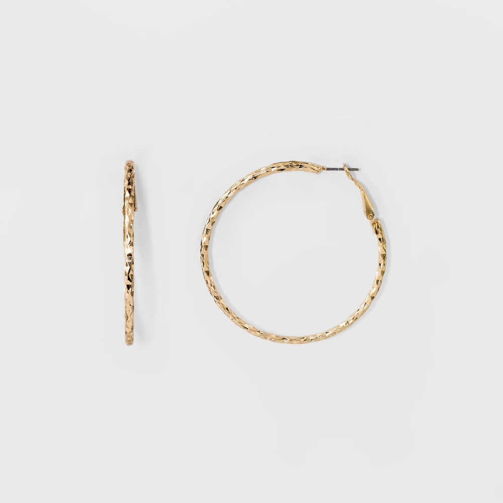 Hoop Earrings - A New Day Gold, Women's | Target