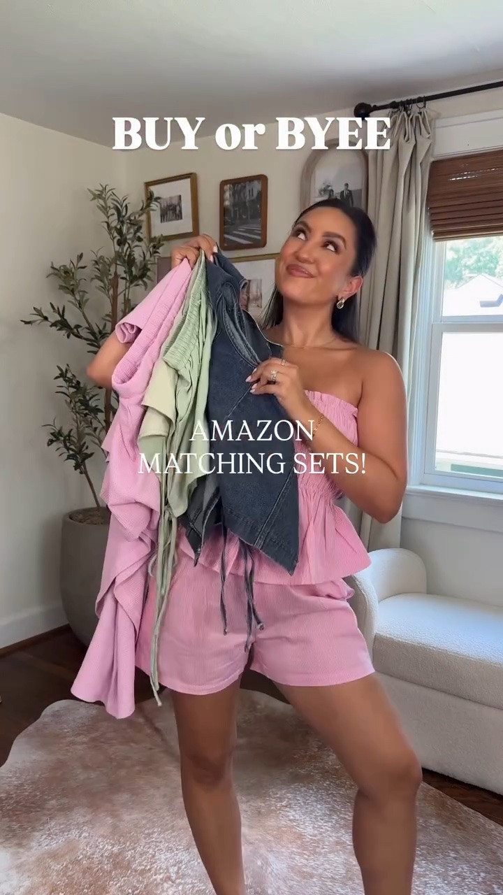 you never know what you’re gonna get on Amazon🤣I’m here to help!! 
Wearing size small in all 4 sets!

follow @heykatiefletcher for more Amazon finds🤍

#LTKootd #LTKPetite #LTKSeasonal