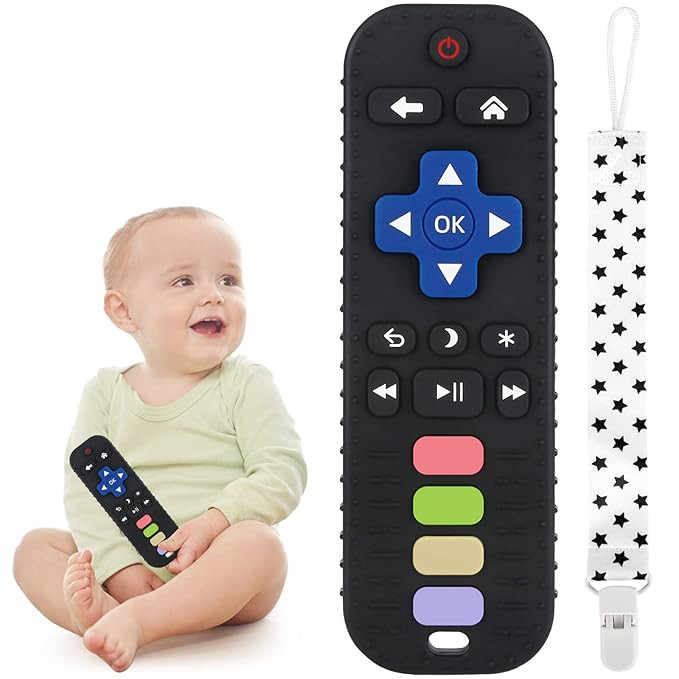 Chuya Baby Teether Toy Chew Toy for Babies 3-24 Months TV Remote Control Shape Teething Relief Ba... | Amazon (US)