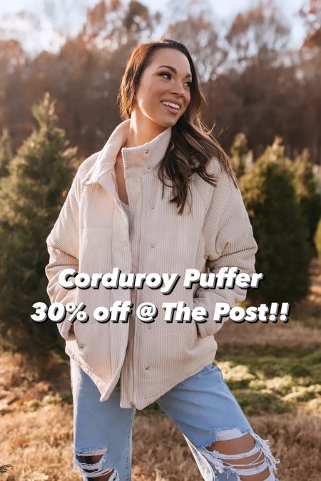 Snag this corduroy puffer from The Post today for 30% off!!

#Corduroy #Puffer #ThePost 

#LTKCyberweek #LTKsalealert #LTKstyletip