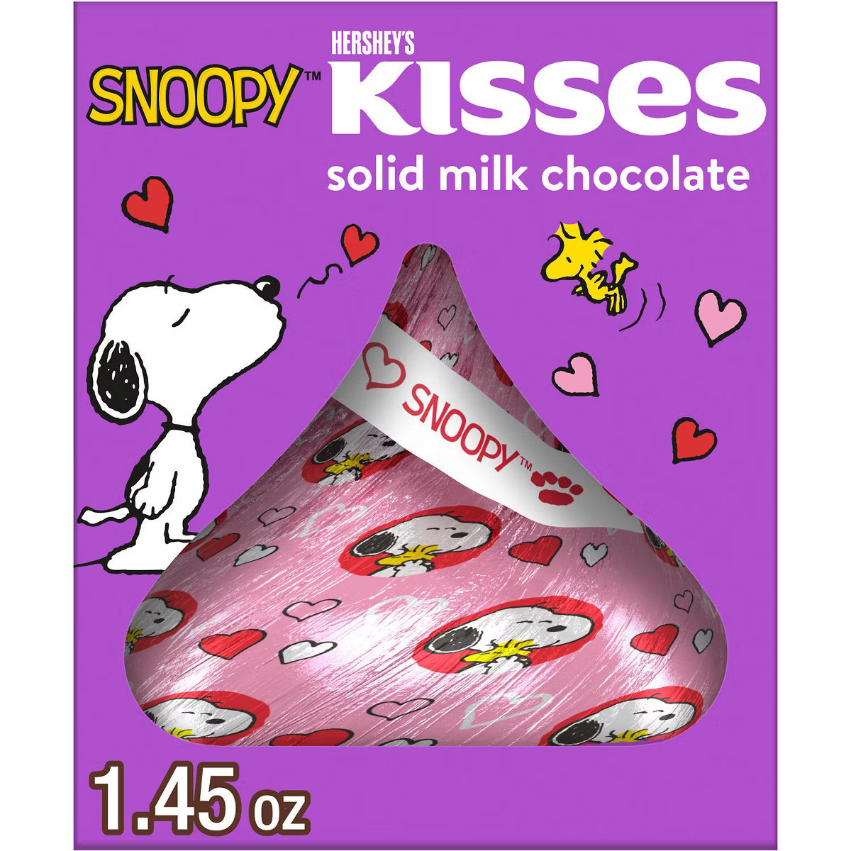 Hershey's Kisses Valentine's Day Milk Chocolate Snoopy & Friends Mini Kiss - 1.45oz | Target