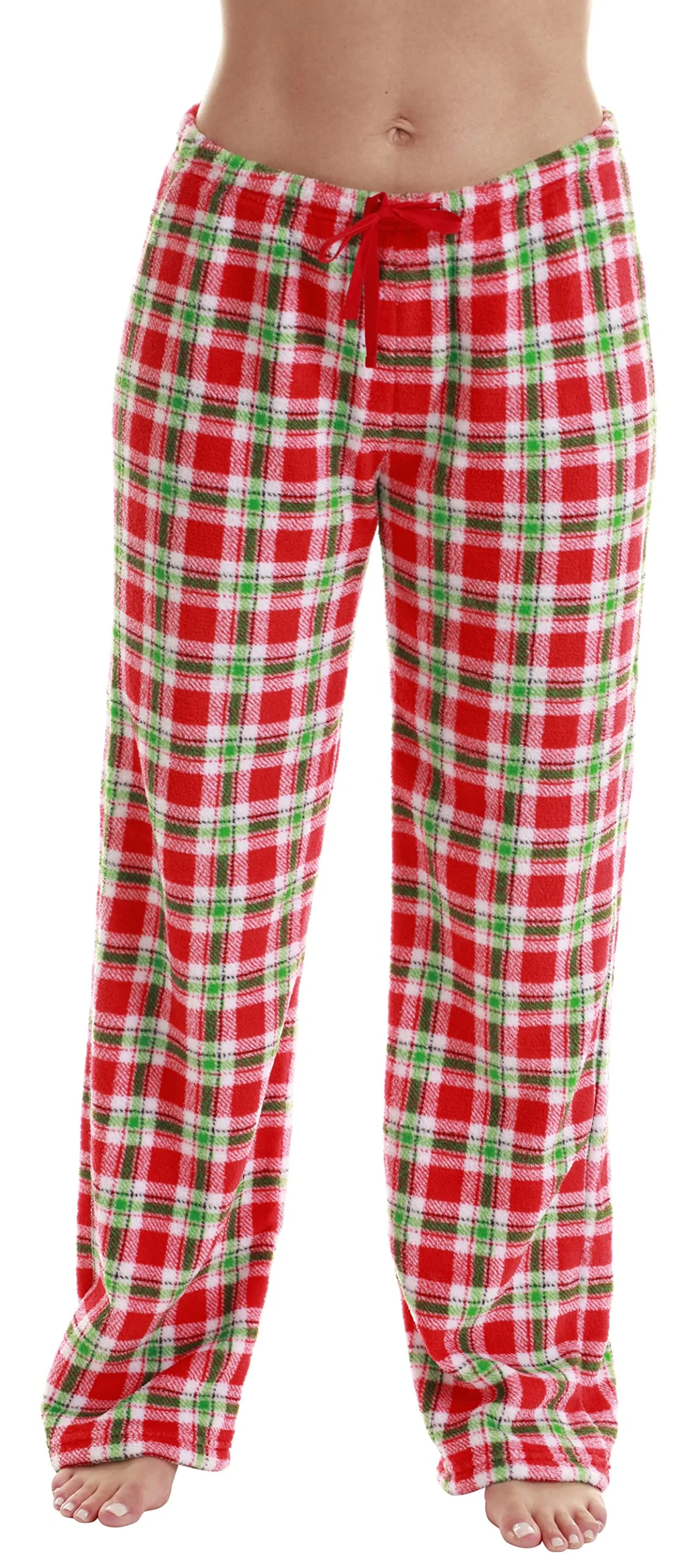 Just Love Fleece Pajama Pants for Women Sleepwear PJs (Festive Plaid, Small) | Walmart (US)
