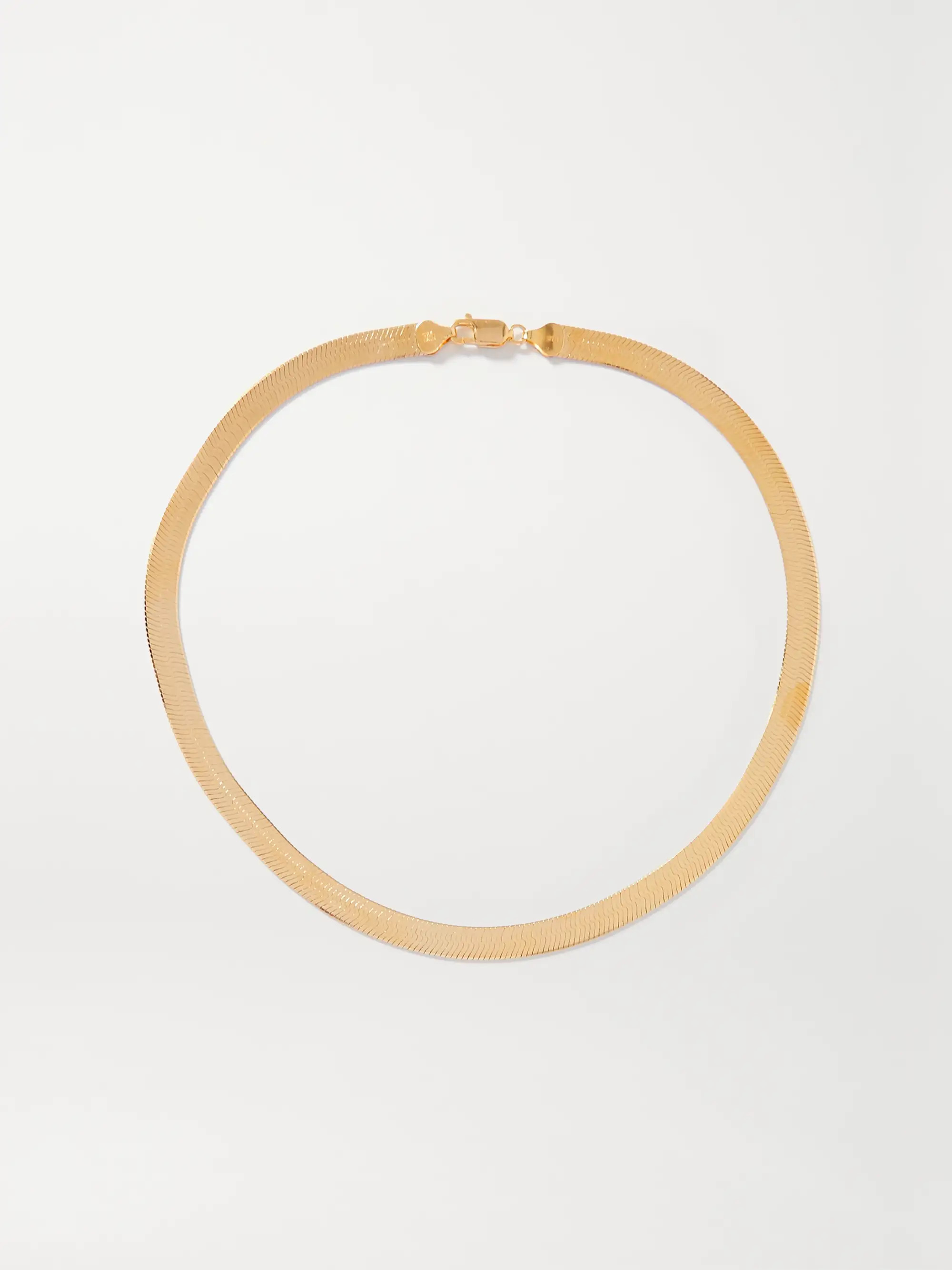 + NET SUSTAIN Herringbone XL recycled gold vermeil necklace | NET-A-PORTER (US)