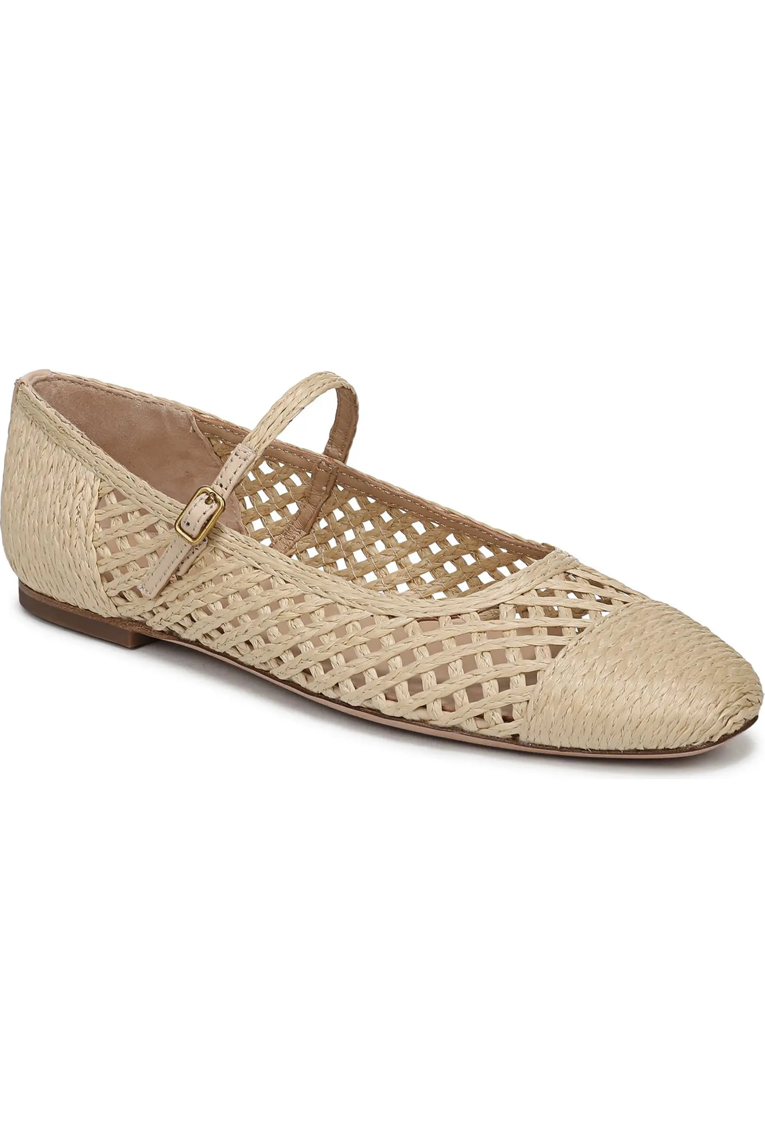 Veronica Beard Ellie Raffia Mary Jane Flat (Women) | Nordstrom | Nordstrom
