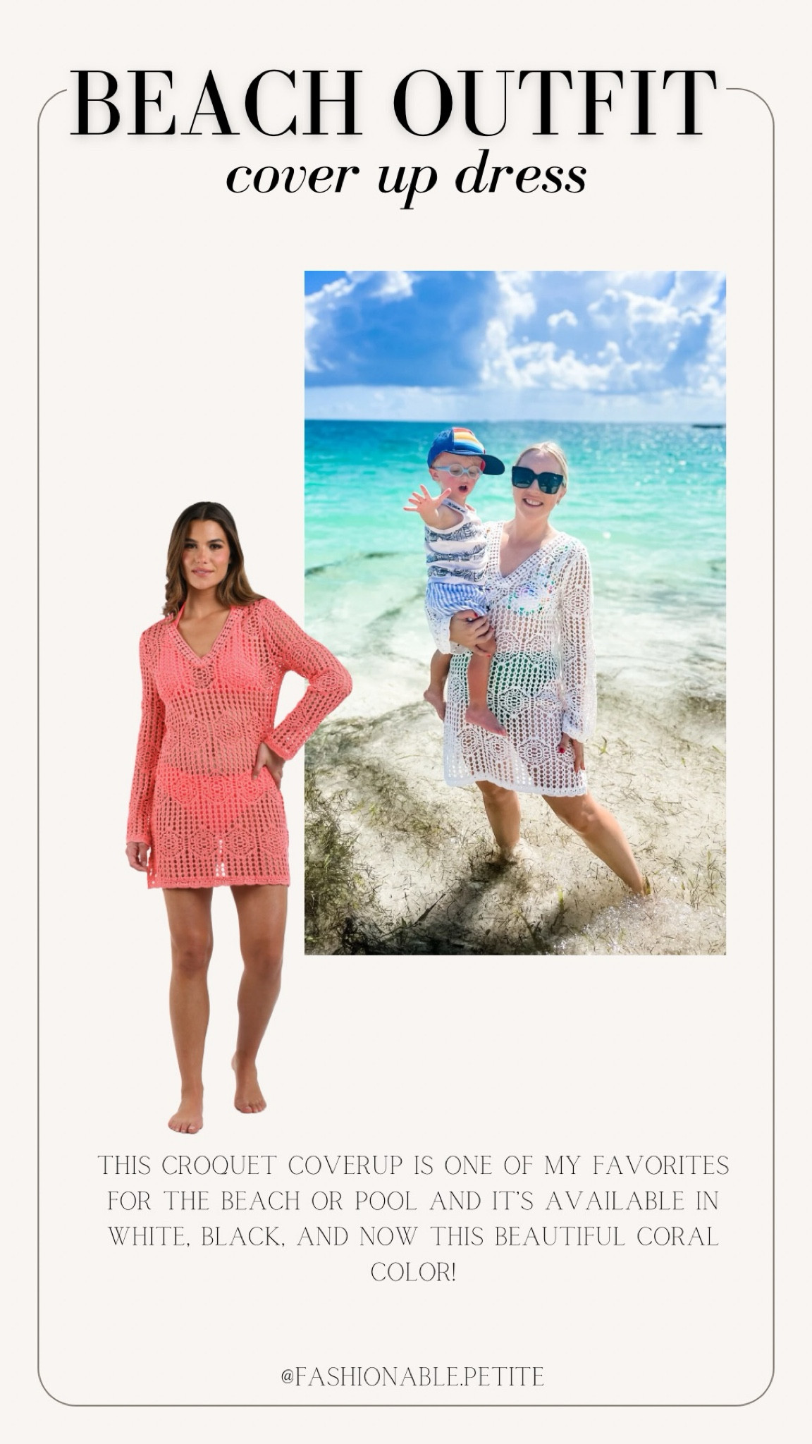 This croquet dress is light weight, breathable, and perfect for the beach! It’s now available in a beautiful coral color. I sized down to xs.
Coverup, beach dress, beach outfit, vacation outfit, swim cover up, croquet dress 

#LTKTravel #LTKSwim