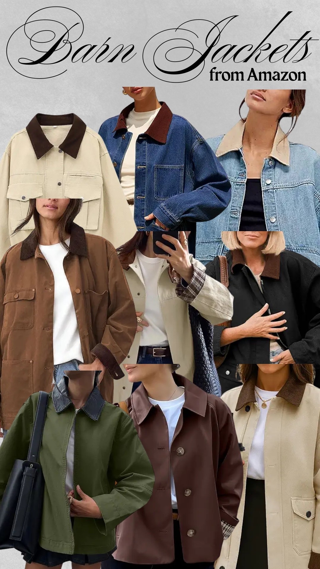 Barn jackets are so in for fall! These are all from AMazon! Fall layers, layering, thanksgiving outfit, fall outfits, jackets, light jacket, Amazon finds.

#LTKSeasonal #LTKWorkwear #LTKFindsUnder50