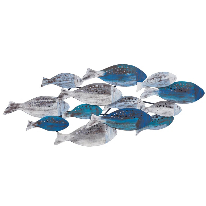 School of Fish Modern Metal Wall Decor | Wayfair North America