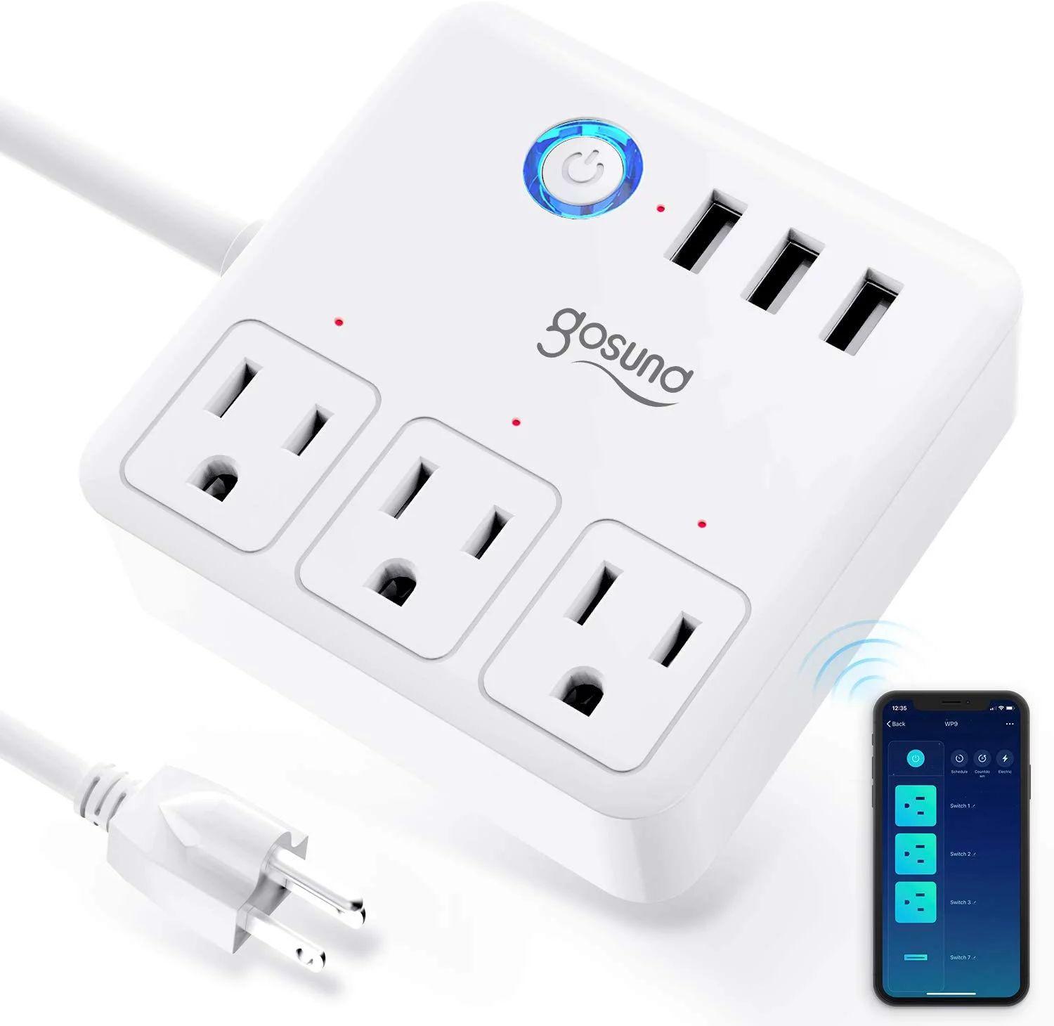 Smart Power Strip Work with Alexa Google Home, Gosund Smart Plug Mini WiFi Outlets Surge Protecto... | Walmart (US)