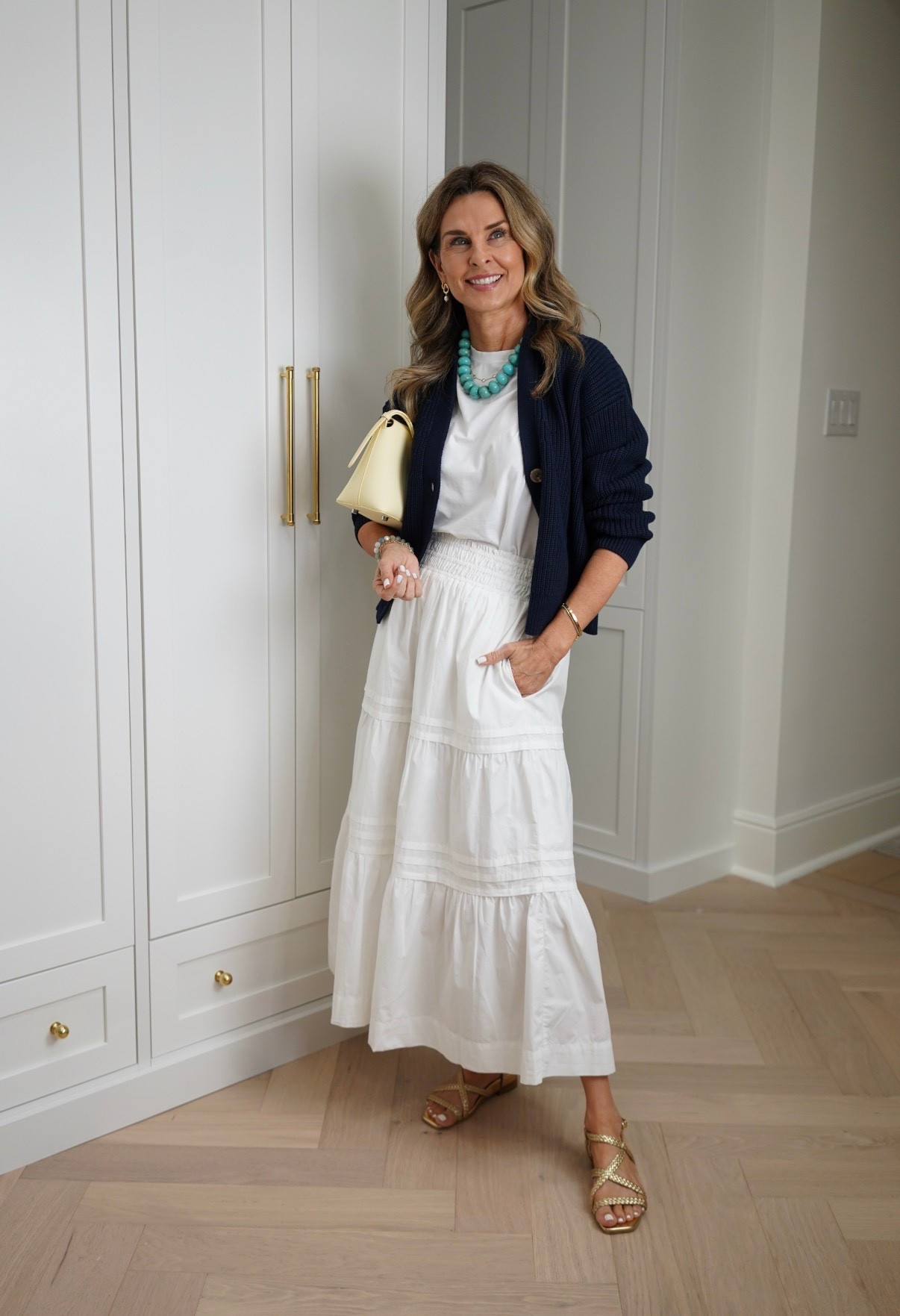 How to style a midi skirt! I’m 5’6’’.
-Quince midi skirt size XS
-navy fisherman cropped cardigan size S

#LTKgrwm #LTKOver40 #LTKootd