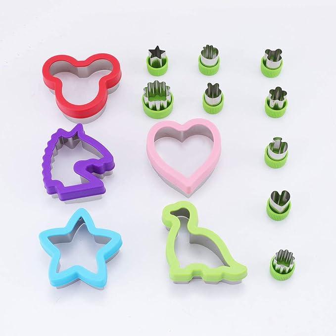 304 Stainless Steel Sandwich Cutters Set for Kids, Food Grade Vegetable Cutters for Toddlers Bent... | Amazon (US)
