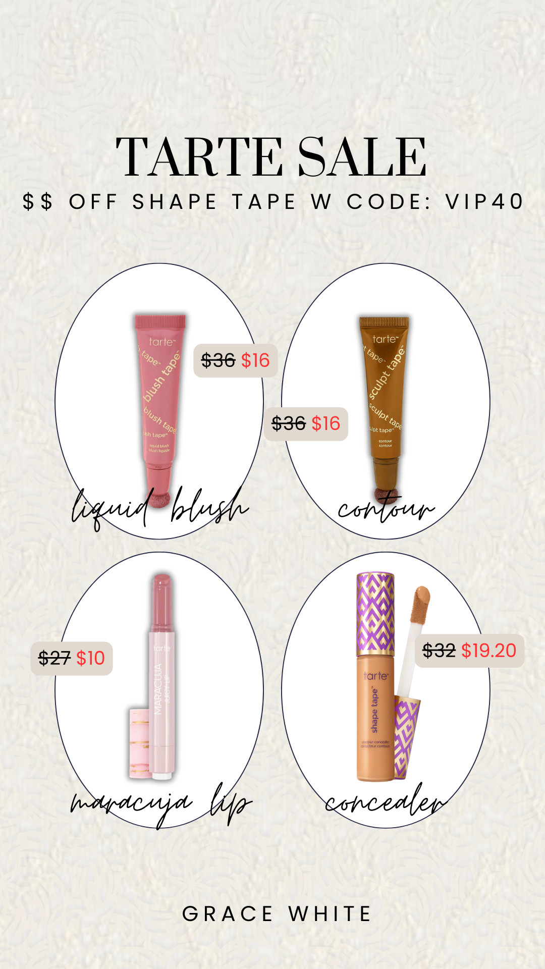 Tarte Shape Tape sale up to 40% off w code: VIP40

tarte, tarte shape tape, beauty, beauty sale, make up, make up sale, ulta, tarte finds, grace white 

 #LTKgrwm #LTKSaleAlert #LTKBeauty