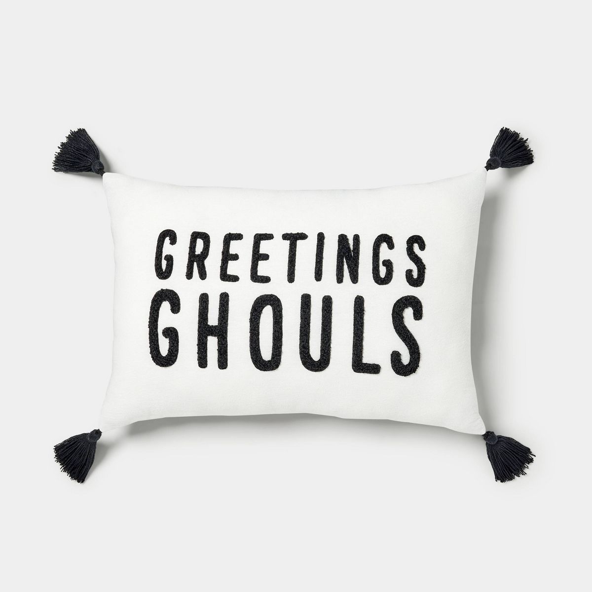 Reversible 'Greetings Ghouls' Halloween Decorative Covered Porch Pillow - Hyde & EEK! Boutique™ | Target