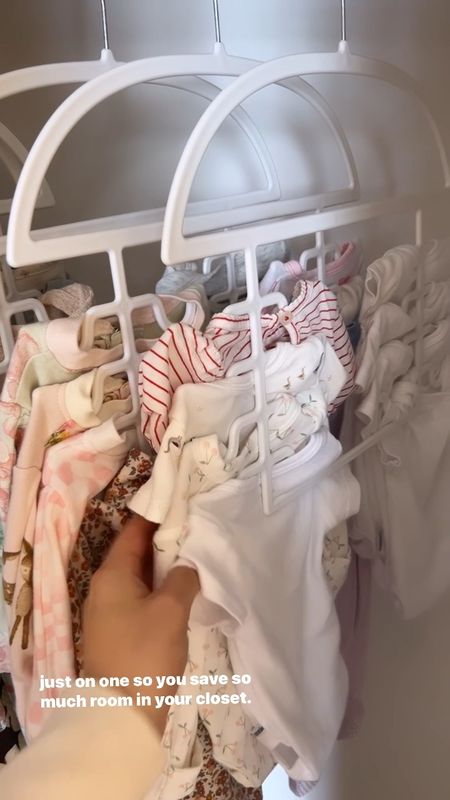 Love these hangers! Keeps everything organized and saved so much space!!! 

#LTKbaby #LTKMostLoved #LTKfamily