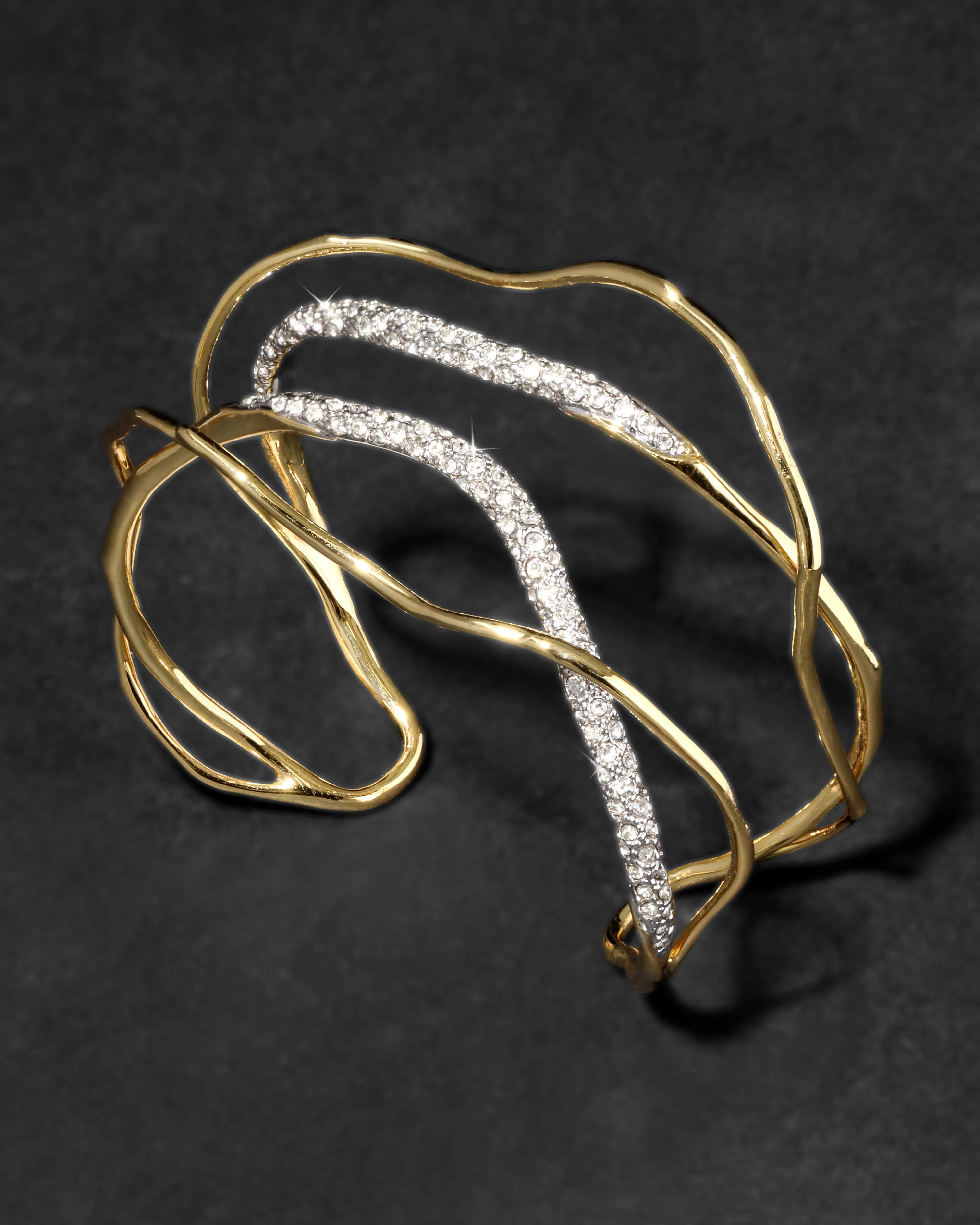 Crystal Cuff Bracelet - Champagne | ALEXIS BITTAR | Alexis Bittar