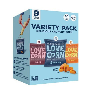 LOVE, CORN Variety Pack Crunchy Corn - 6.3oz/9ct | Target