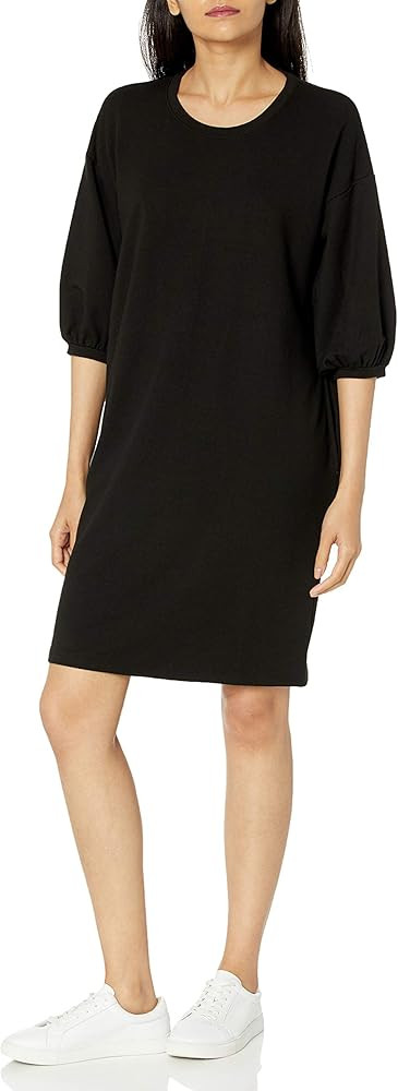 The Drop Women's Estelle Puff-Sleeve French Terry Sweatshirt Mini Dress | Amazon (US)