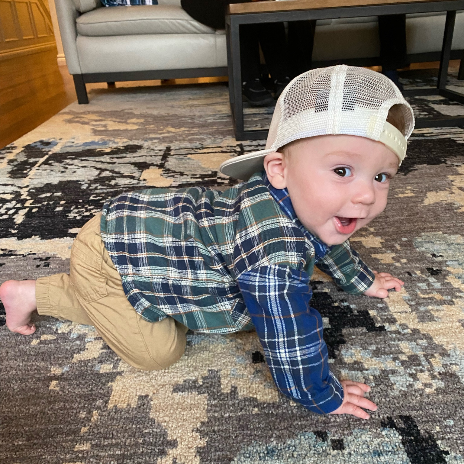Dressing a little guy like an adult is my favorite! H&M button ups fit great on babies on the move. They look big off, but move and don’t ride up! 

#LTKfamily #LTKkids #LTKbaby