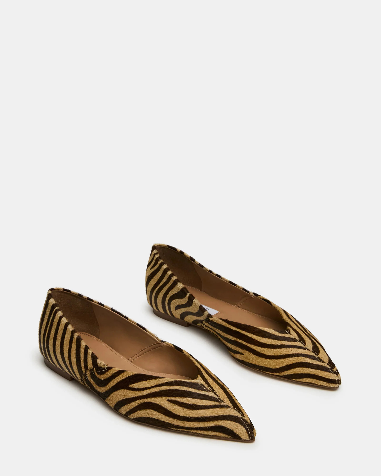 Steve Madden Women's Tovi Pointed Toe Flats - Tiger - Size 8.5 - Leather | Steve Madden (US)