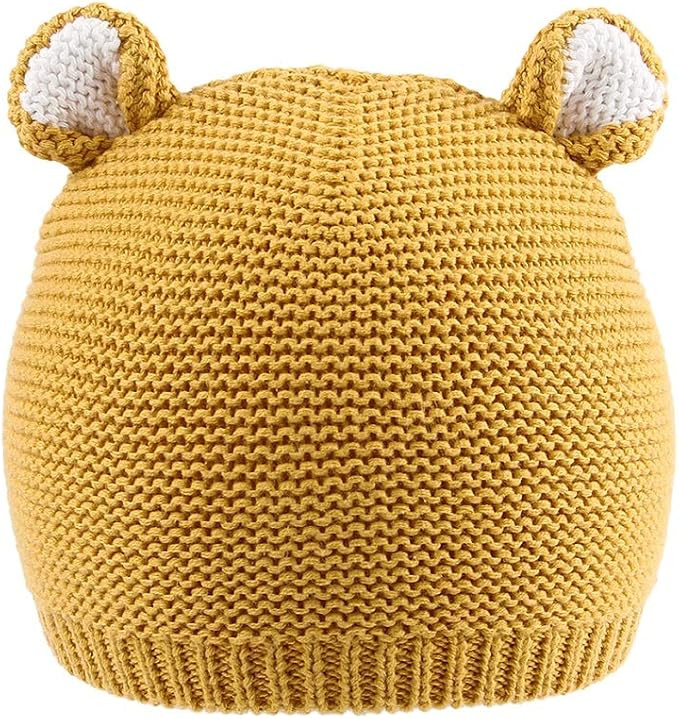 LLmoway Baby Knit Hat Cotton Bear Beanie Soft Cute Infant Fall Winter Hats for Boys Girls Age 0-1... | Amazon (US)