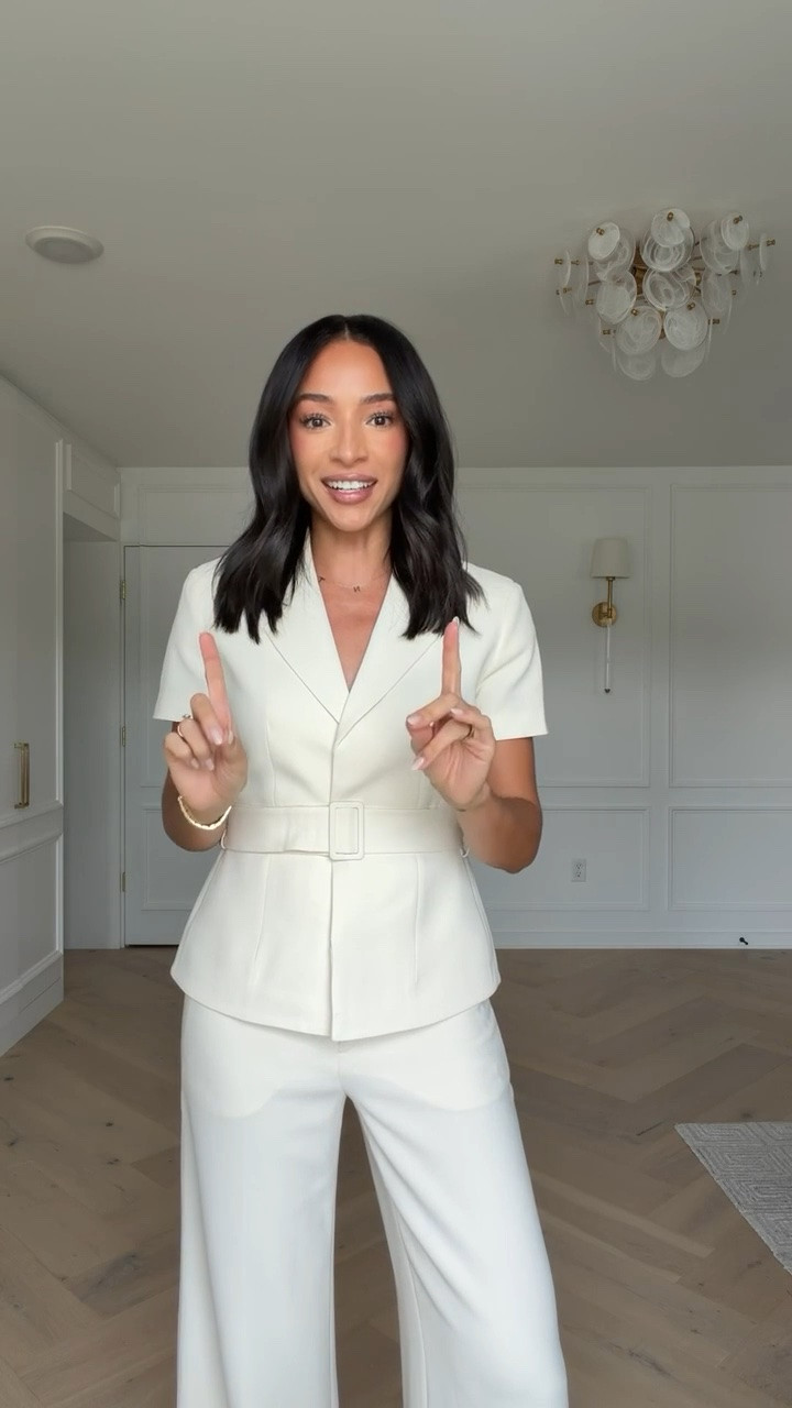 Office outfit! The belt on this jacket cinches the waist and creates a gorgeous silhouette but it is also removable and these pants are so flattering! Wearing size 4 wrap belted jacket and size 6 pants 

workwear, work outfit, office outfit, summer outfit, summer workwear, work conference outfit, chic office outfit, back to school outfits, teacher outfits, business casual workwear

#LTKWorkwear #LTKSeasonal