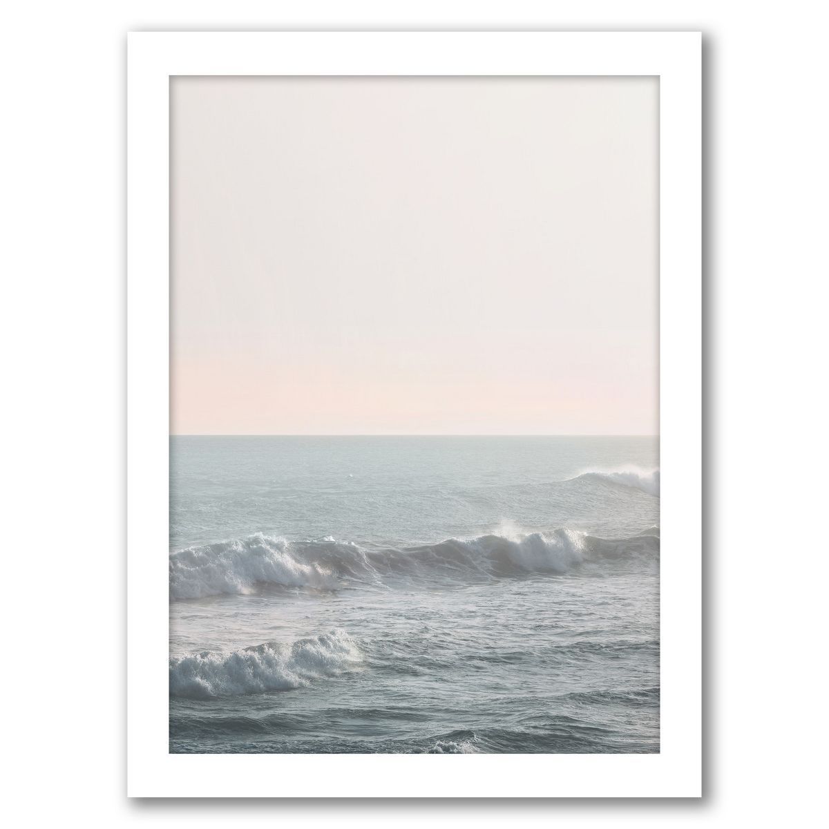 Americanflat Coastal Landscape Modern Pink Beach By Tanya Shumkina Framed Print Wall Art | Target