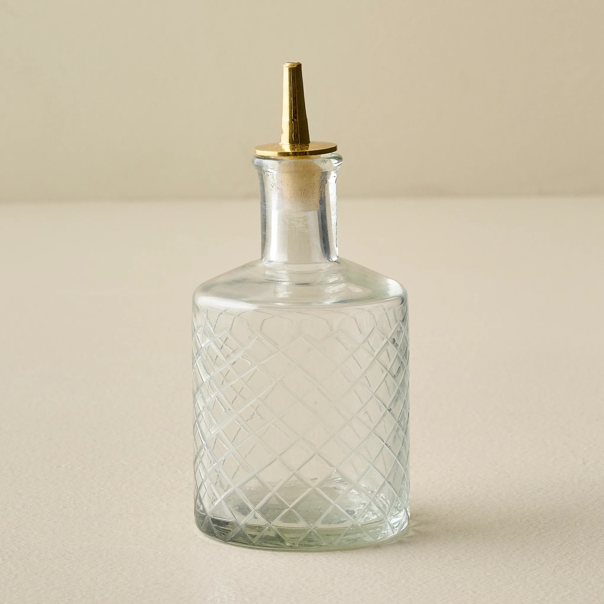Vintage-Inspired Etched Glass Bottle | Magnolia