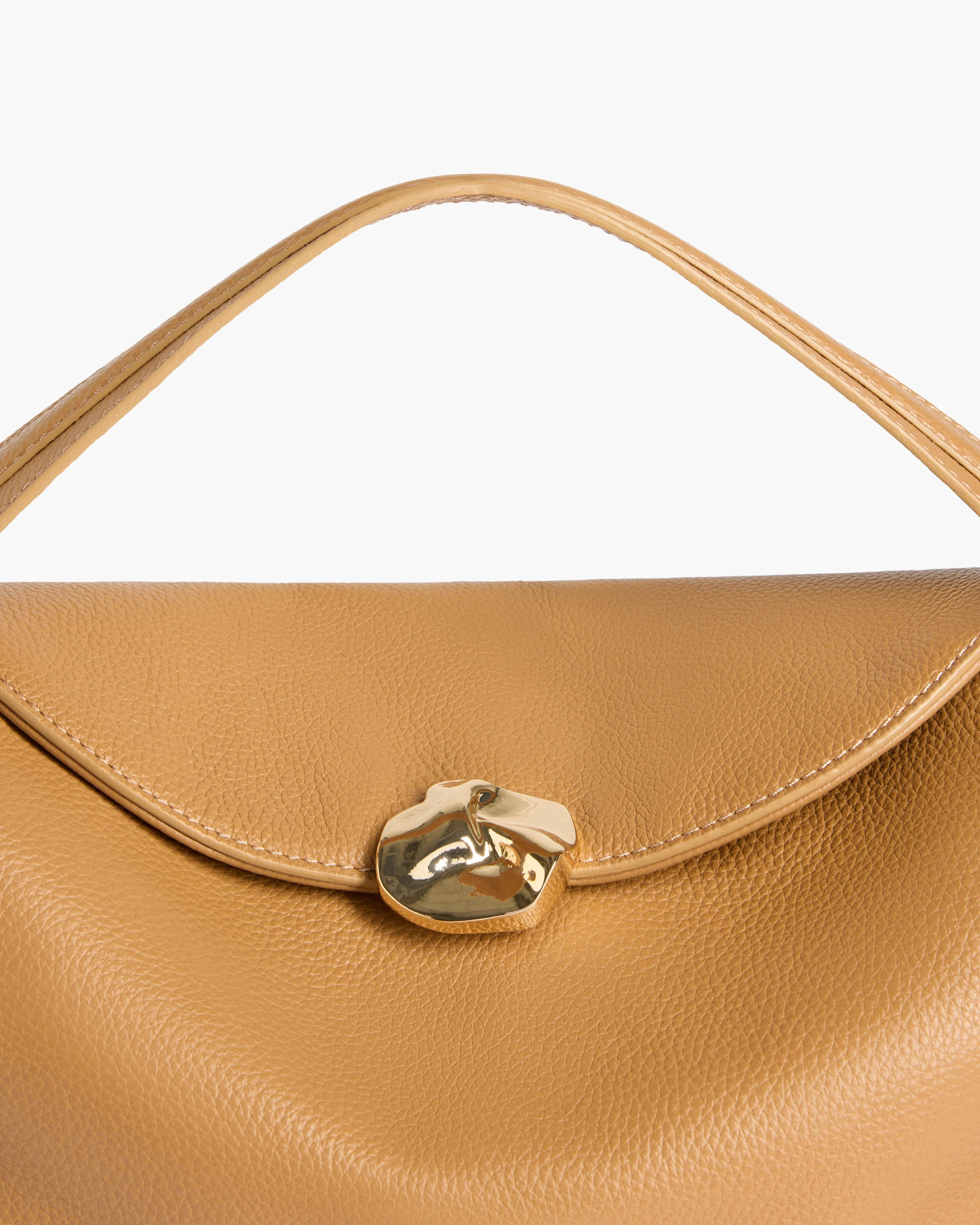 Hanna Grande Bag Grained Leather Cognac Bag | Flattered