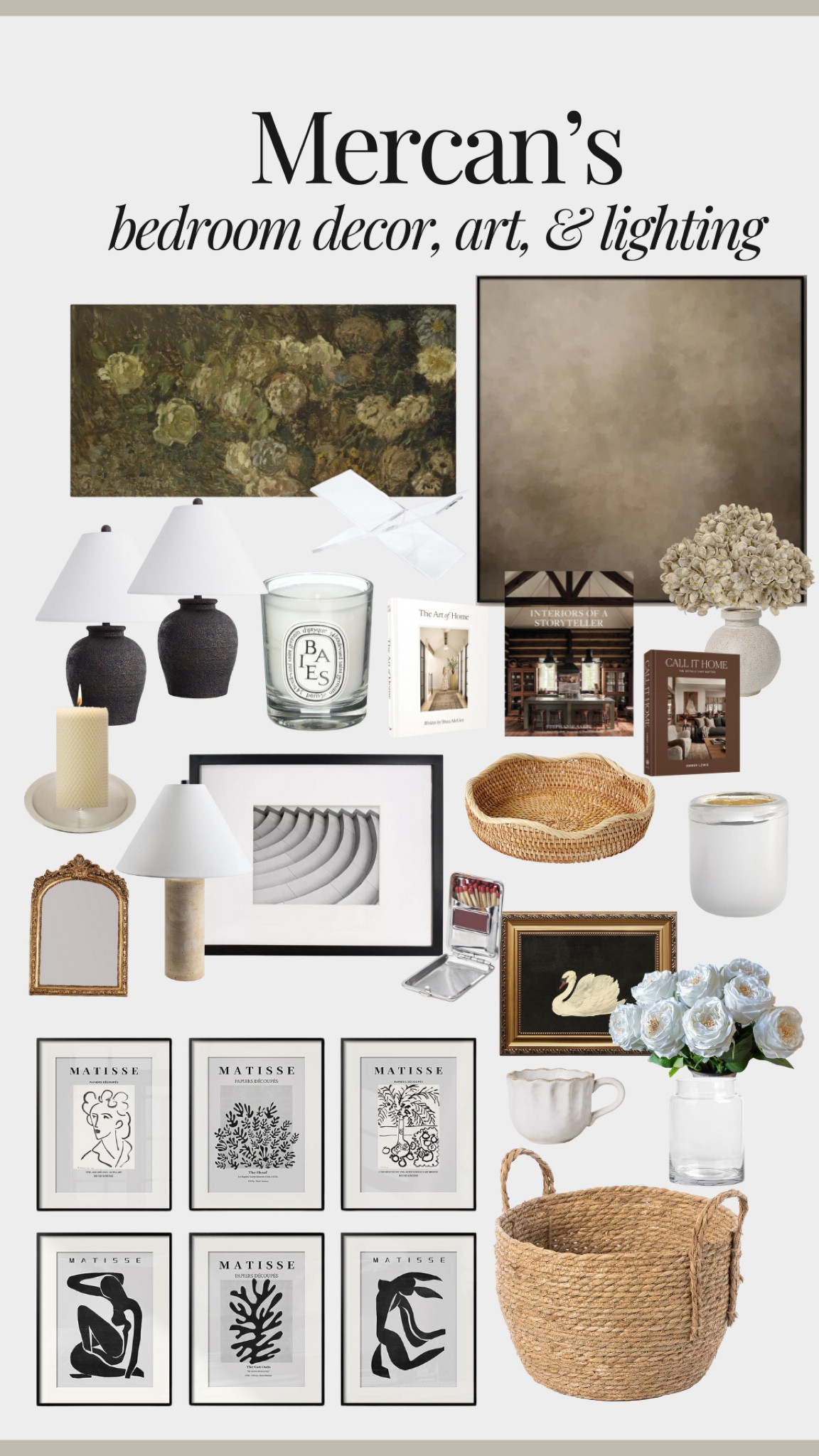 All the pretty fun details to add around your space. Loving the combination of all of these together!