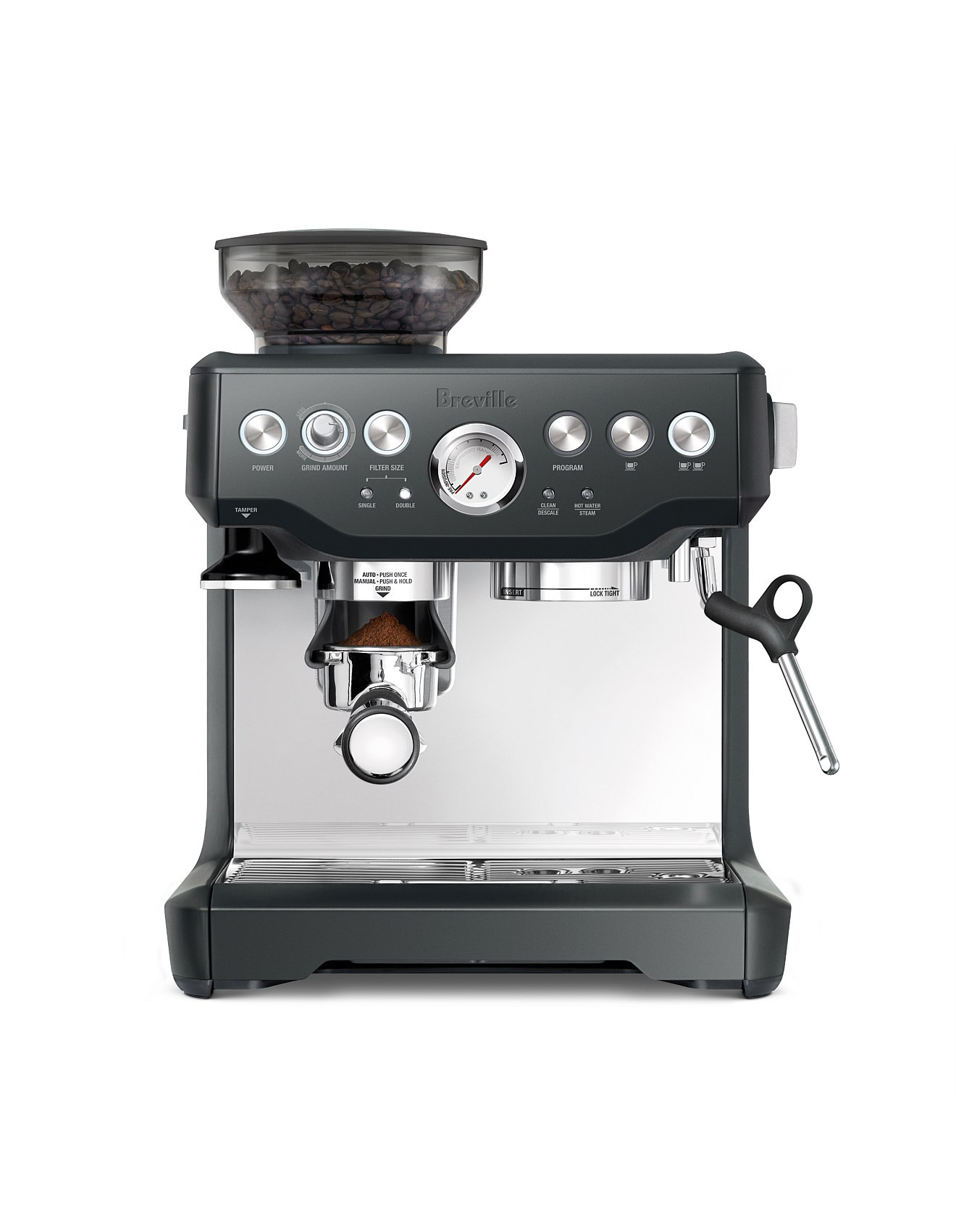 BES870CHR THE BARISTA EXPRESS MANUAL COFFEE MACHINE WITH GRINDER | David Jones (Australia & New Zealand)