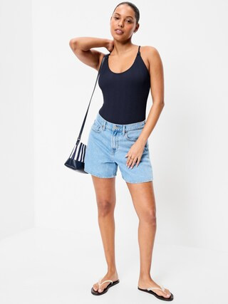 Ribbed Braided-Strap One-Piece Swimsuit | Old Navy (US)
