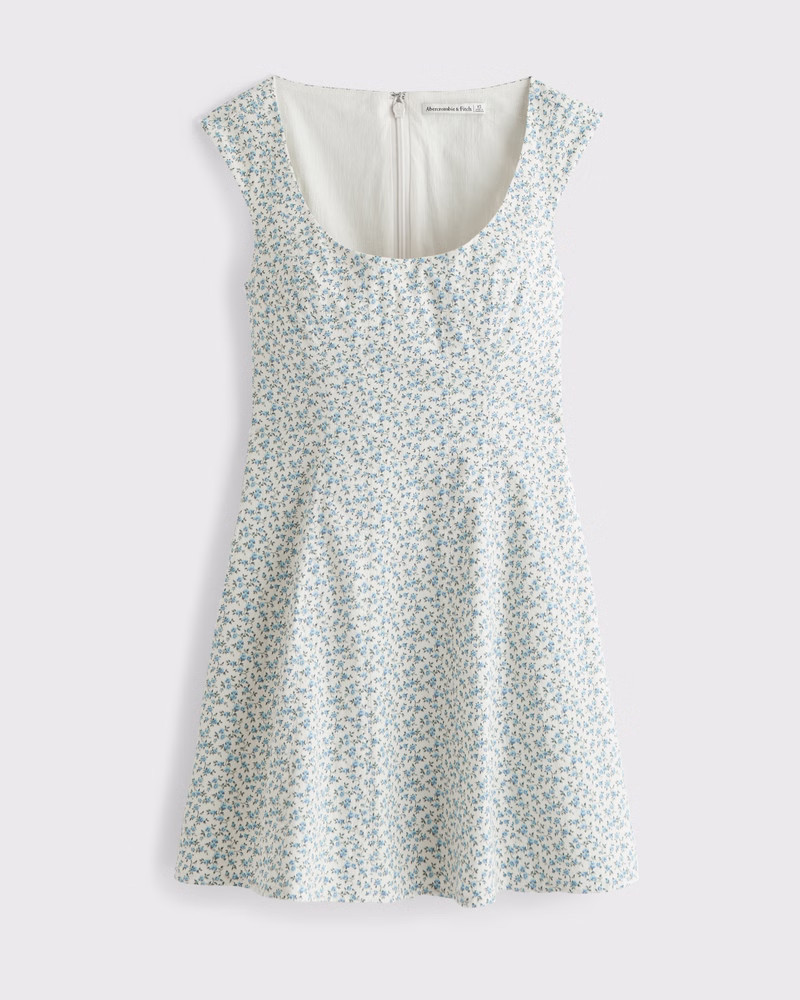 Women's The A&F Mila Cap Sleeve Mini Dress | Women's | Abercrombie.com | Abercrombie & Fitch (US)