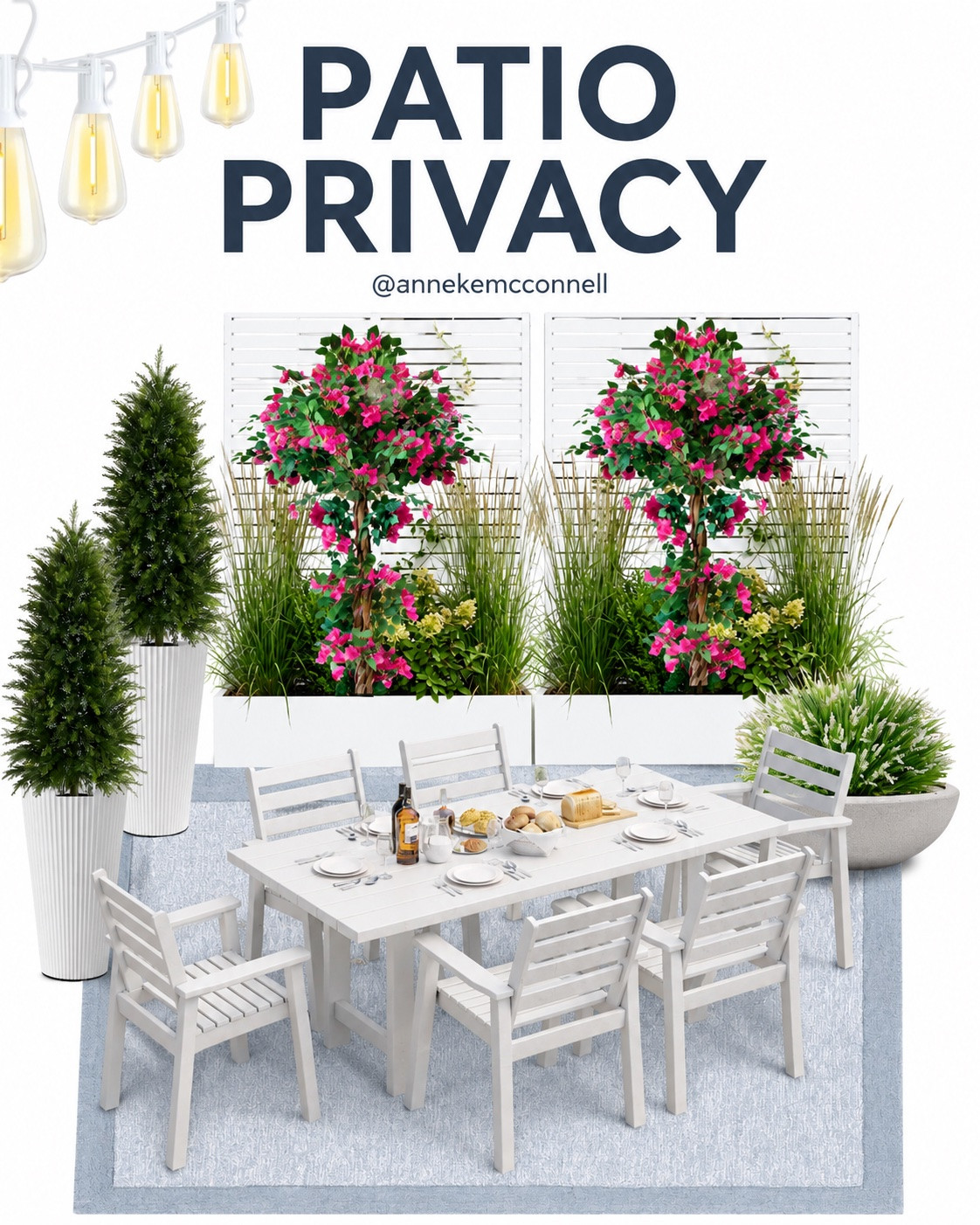 Privacy screens and faux plants to create a beautiful patio oasis either for dining or hot tub space. This is our plan we are implementing this week!

#LTKSeasonal #LTKHome #LTKSaleAlert