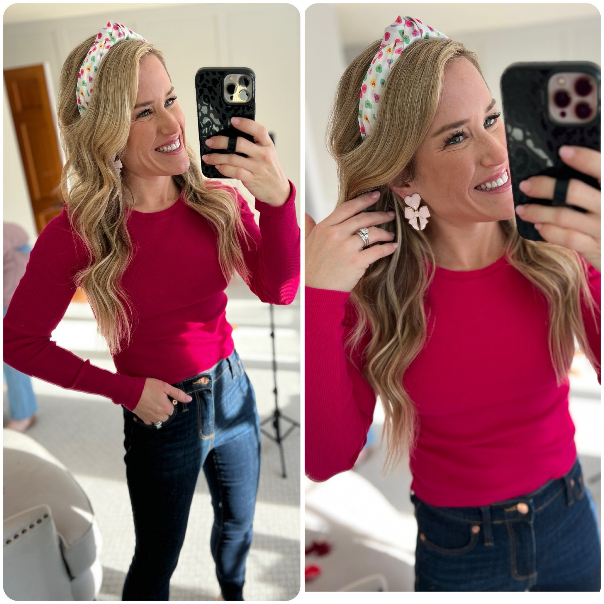 Pink top 
Long sleeve tee 
Target look 
Heart headband
Valentines headband 

#LTKsalealert #LTKSeasonal #LTKstyletip