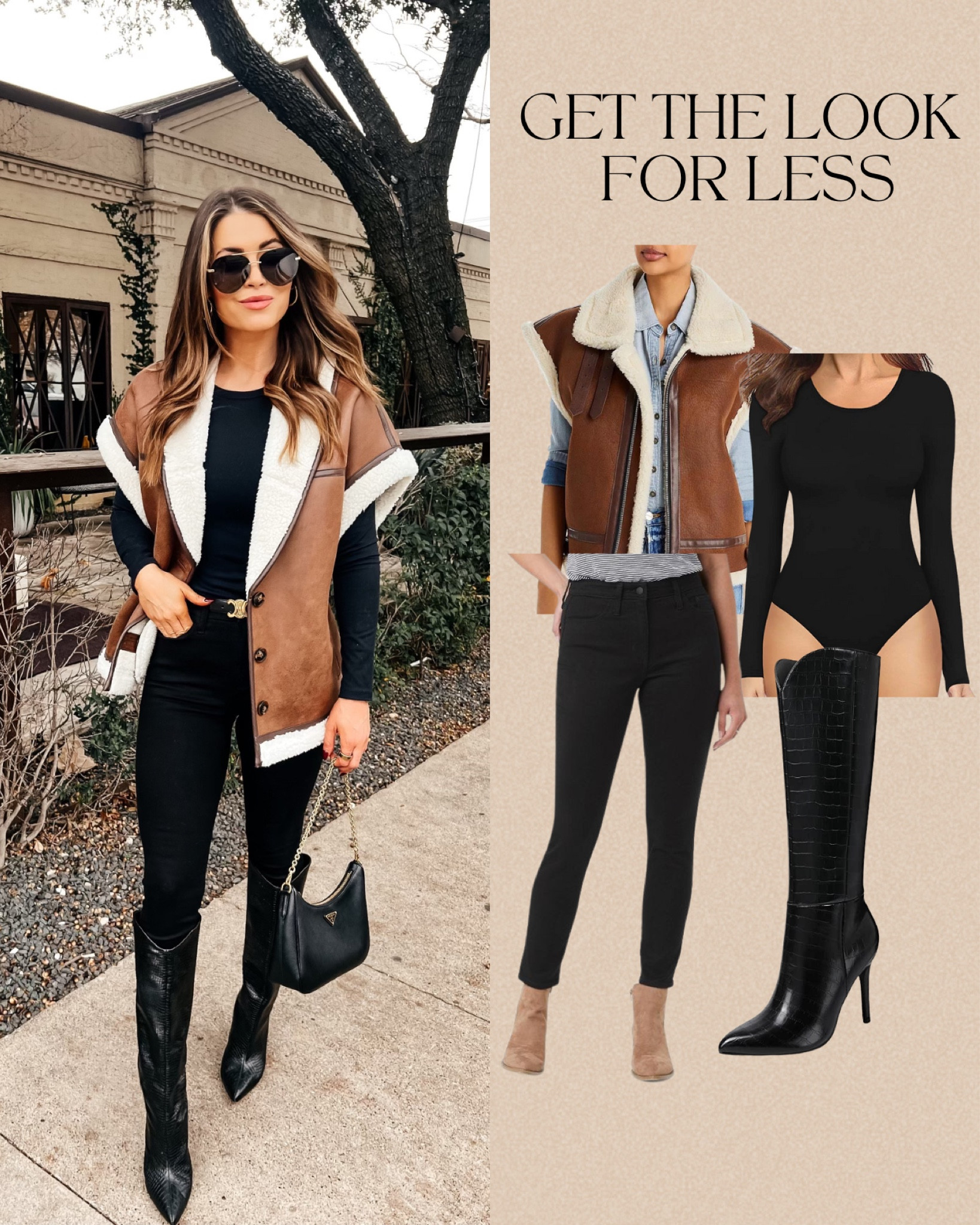 Get the look for less 🤎👏🏼

vest outfit
fall vest 
fall outfit 
winter outfit 
black jeans 
bodysuit outfit 
