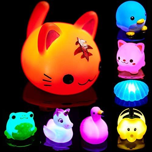 Bath Toys for Toddlers Baby 8 Pack Light Up Toys - Bathtub Toy Flashing Colourful LED Light Shower B | Amazon (US)