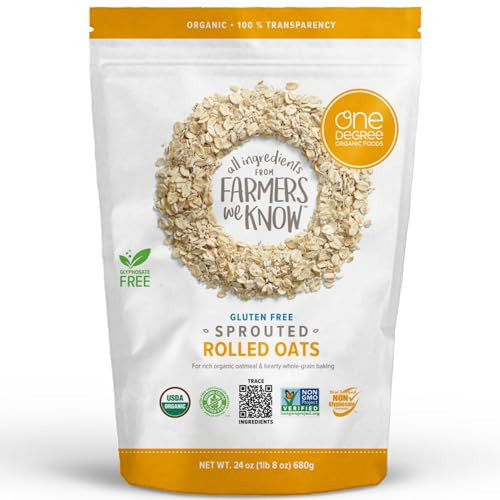 One Degree Organic Foods, Gluten Free, Sprouted Rolled Oats, 24oz, 1 pack | Amazon (US)