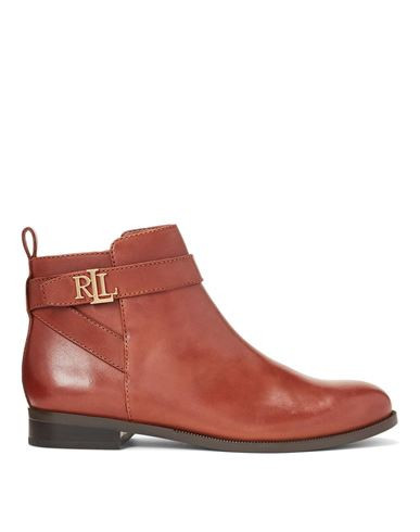 Lauren Ralph Lauren Woman Ankle boots Brown Size 6.5 Leather | YOOX (US)