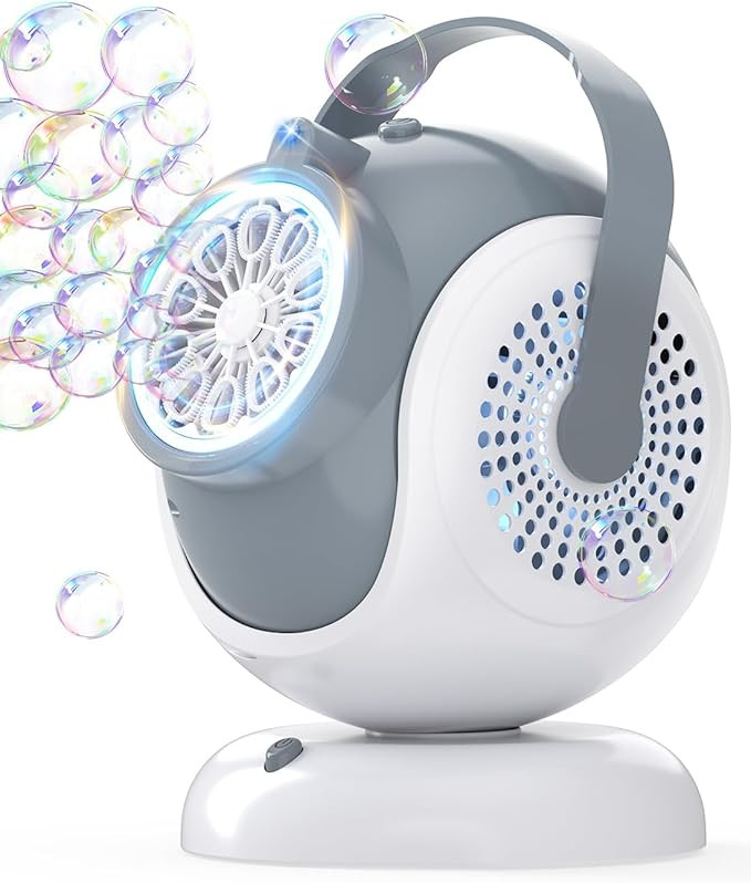 Rechargeable Bubble Machine - Auto 360° Rotation, 75° Tilt Range, 10 Large Wands - Bubbles Blow... | Amazon (US)
